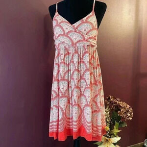 ELLE Women’s Medium Skinny Strap V Neck Dress